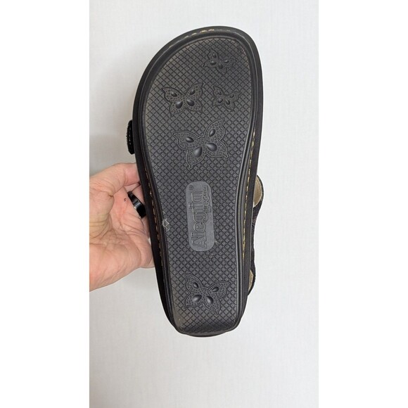 Alegria Lula Leather Adjustable Backstrap Sandals Glam Bam 37 US 7 Wide Width - Picture 13 of 16